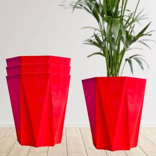 AverVera Big Plastic Planters-Ideal for Home, Living Room, Balcony, Stair, Lobby, Garden Plant Container Set