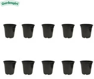 gardengiri Durable 4 Inch Nursery Black Pots for Seedling & Small Plant For Outdoor/Balcony Plant Container Set