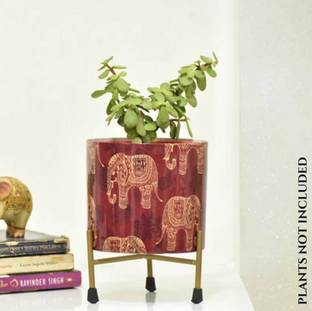 SHREEHARI Rajwada Elephant Plant Container Set