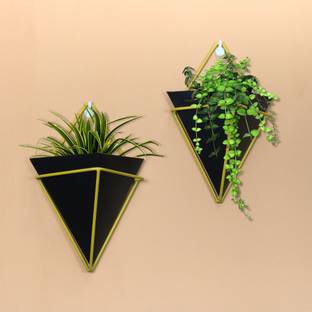 Urban Plant Wall Vessel Small Metal Hanging Pot Plant Container Set