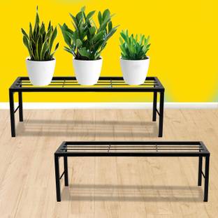 Iron Lands Elegance High Step Pot Stand Premium Heavy Duty Indoor Outdoor Flower Pot Stand Plant Container Set