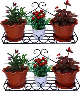 D&V ENGINEERING Wall-Mount Plant Stand | Hanging Planter Pot Bracket for Home and Garden Plant Container Set
