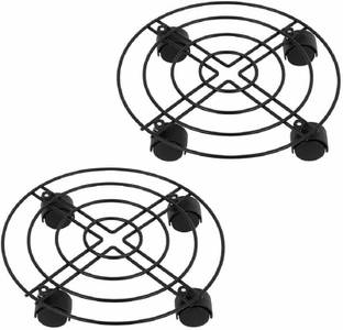 ICON CREATION 14 Inch Heavy Plant Stand With Wheels for Plants Garden Stand,Indoor/Outdoor Plant Container Set