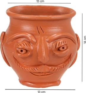 Haus Fabula Handmade Terracotta Wall Hanging Planter, Indoor Planter, Outdoor Planter Plant Container Set