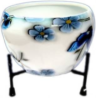 Bharat Vumi Apple pot with iron stand Plant Container Set