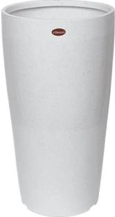 ENGRAFT SAPLINGS DECORA Iris Fiber Planter (Large)(Stone White)(GVT 400) Plant Container Set
