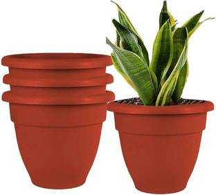 Urban Infotech 18 Inch Big size Red Flower Pot Outdoor ,Garden ,Balcony ,Lawn Plant Container Set