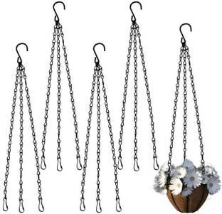 Muddstyles 18 inch Long Plant Hanging Chain Hook Set of 10 Plant Container Set