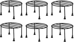 umaima intarpriseas pilant stand For Indoor Plants, Pack of 6 Black Plant Container Set