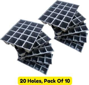 hinatanursery SEEDLING TRAY, SEED GERMINATION TRAY (20 Holes, 10 pcs) Plant Container Set