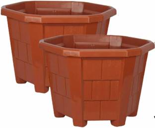 GreenLove New Gardening Big Size Flower Pot Gamla for Terrace Balcony and Garden Plant Container Set