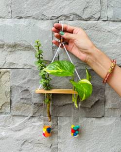 eeka Eye Soothing Beautiful Hanging Glass Propagation Planter Plant Container Set