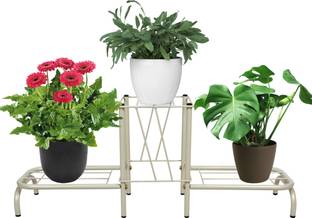 D&V ENGINEERING Metal Planter Indoor/Outdoor Flower Pot Stand, Plant Stand for Home Decor, Office, Garden, Balcony Decor Plant Container Set