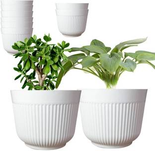 TechBlaze 12 Inch Big Size Gamla Plastic Flower Pot Gamla for Garden Indoor Outdoor Plant Container Set