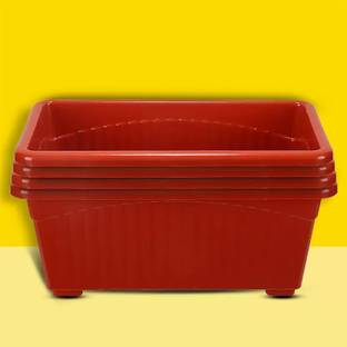 STARPOTSHOP JUPITER PLANT POTS PACK OF 4 (RED) Plant Container Set