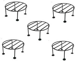 शर्फ SET OF 5 ROUND POT STAND FOR OUTDOOR & INDOOR प्लांट कंटेनर सेट