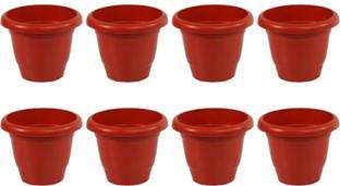 Flipkart SmartBuy (Pack of 8) 8" inch Dia. Heavy Duty plant pot Planters Plant Container Set