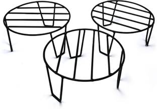 Home Bargains Iron Indoor/Outdoor Pot/Plant Stand, Size - 4x8IN, Pot Stand Living Room Home Plant Container Set