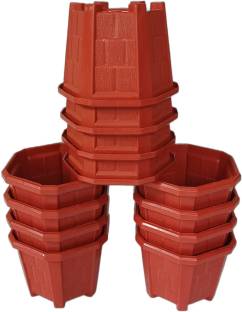 GreenLove 4 Inch Nursery Pots Gamla Flower Pot for Terrace Garden and Balcony Plant Container Set