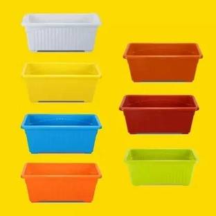 LA' MONARCA flower Pots for Home Plant Container Set (Pack of 7) Plant Container Set