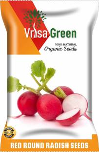 Vrisa Green Fresh Round Red Radish Seeds for Your Home Garden Seed
