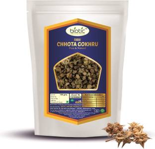 biotic Raw Chhota Gokhru - Gokhroo Chota - Small Caltrops 100g Seed