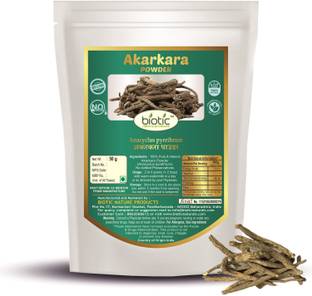 biotic Akarkara Root Powder (Anacyclus Pyrethrum) Pellitory Root 50gm Seed
