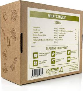 साइबेक्सिस ग्रो योर ओन इनडोर गार्डनिंग गिफ्ट - मेडिसिनल किट-12 टाइप्स ऑफ सीड्स बीज