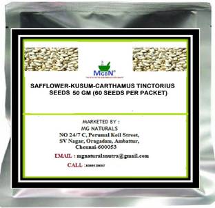 MGBN SAFFLOWER-KUSUM-CARTHAMUS TINCTORIUS SEEDS 50 GM Seed
