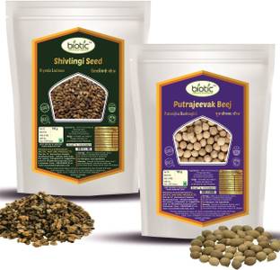 biotic Shivlingi Seed and Putrajivak Seed (100g each) Shivlingi Beej - Putrajeevak Beej Seed