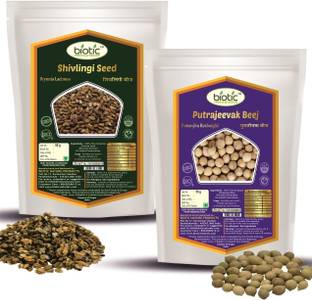 biotic Shivlingi Seed and Putrajeevak Seed (50g Each) Shivlingi Beej - Putrajeevak Beej Seed