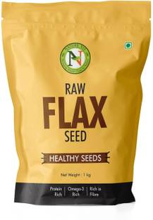 Nature Vit Flax Seeds, 1kg | Alsi Ke Beej | Raw | Unroasted | Flaxseeds for Hair Growth Seed