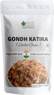 Bliss of Earth Gond Katira Pure Organic Edible Gum Tragacanth Gum Gond for Laddu Making & Sweet Seed