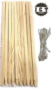 JCT AGRICO natural pine wood thick sticks for plant supporter with plastic rope Plant Straightener