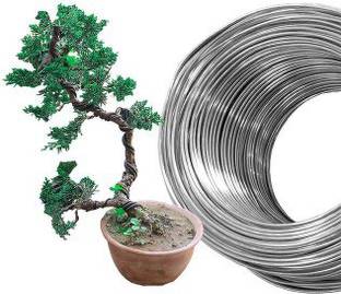 GREENARTZ 66ft Silver Aluminium wire 2mm for craft bonsai Plant Straightener