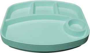 nestcart Green Compartment Sectioned Plate