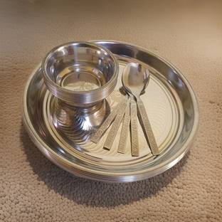 GPTRADE Latest stainless steel 3 plates bowl spoon set Dinner Plate