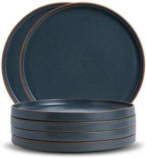 Shay Ceramic Dinner Plates Set of 6 | Grey Japandi | Matte Finish | For Daily Dining Dinner Plate