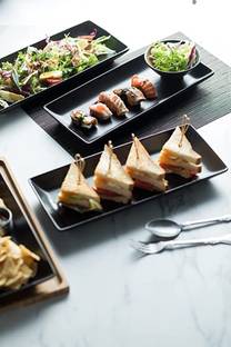 BARCROCK Premium Snack Plate Salad Plate and Dessert Plate Small Serving Tray Rectangular Tray