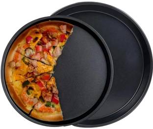 Naama 2-Piece Set of Pizza Trays (23cm and 26cm) – Non-Stick Baking Pans Baking Pan
