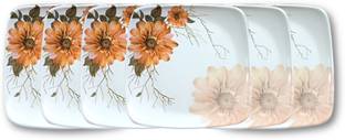 CARNIVAL Square(008)7 Inch Dinner/Lunch&Dining Plate Set 6 Pcs of Melamine Dinner Plate