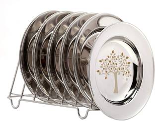 Next Future Pack of 6 Soup/ Gravy/ Breakfast Plate Laser Print, Heavy Gauge, Shiny Polish Dinner Plate