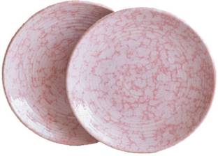 Claymistry Ceramic Dinner & Snacks Pastel Pink with Ridges Quarter Plate