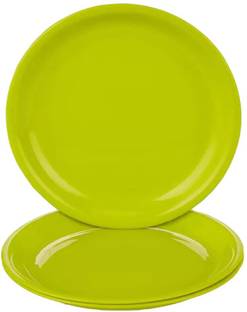 Prokitch Plates For Daily Kitchen Use (Set of 3) Green Color (PKx095) Dinner Plate