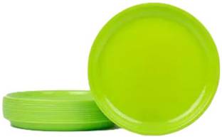 Prokitch Plates For Daily Kitchen Use (Set of 12) Green Color (PKx116) Dinner Plate