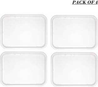 Kanha New Design Unbreakable Plastic Serving Tray Set (12x16) inches (Large) Tray