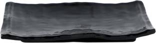 RRCH Rectangle Black Melamine Small Serving Plate Dinner Plate
