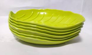 LPINE Leaf Shape Stackable Snack Platter for Serving Pakoda, Poha, Rice, Samosa. Quarter Plate