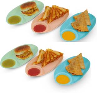 Swara Snacks/Chip & Dip Platter/Plate-serving plate Chip & Dip Tray