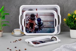 anjil Premium Printed BPA Free Trays For Kitchen And Office Tray